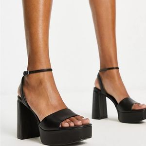 COPY - Stradivarius platform heels in black